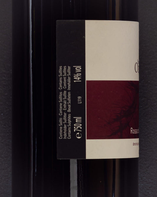 pian dell'orino rosso di montalcino sangiovese toscana italia retro etichette