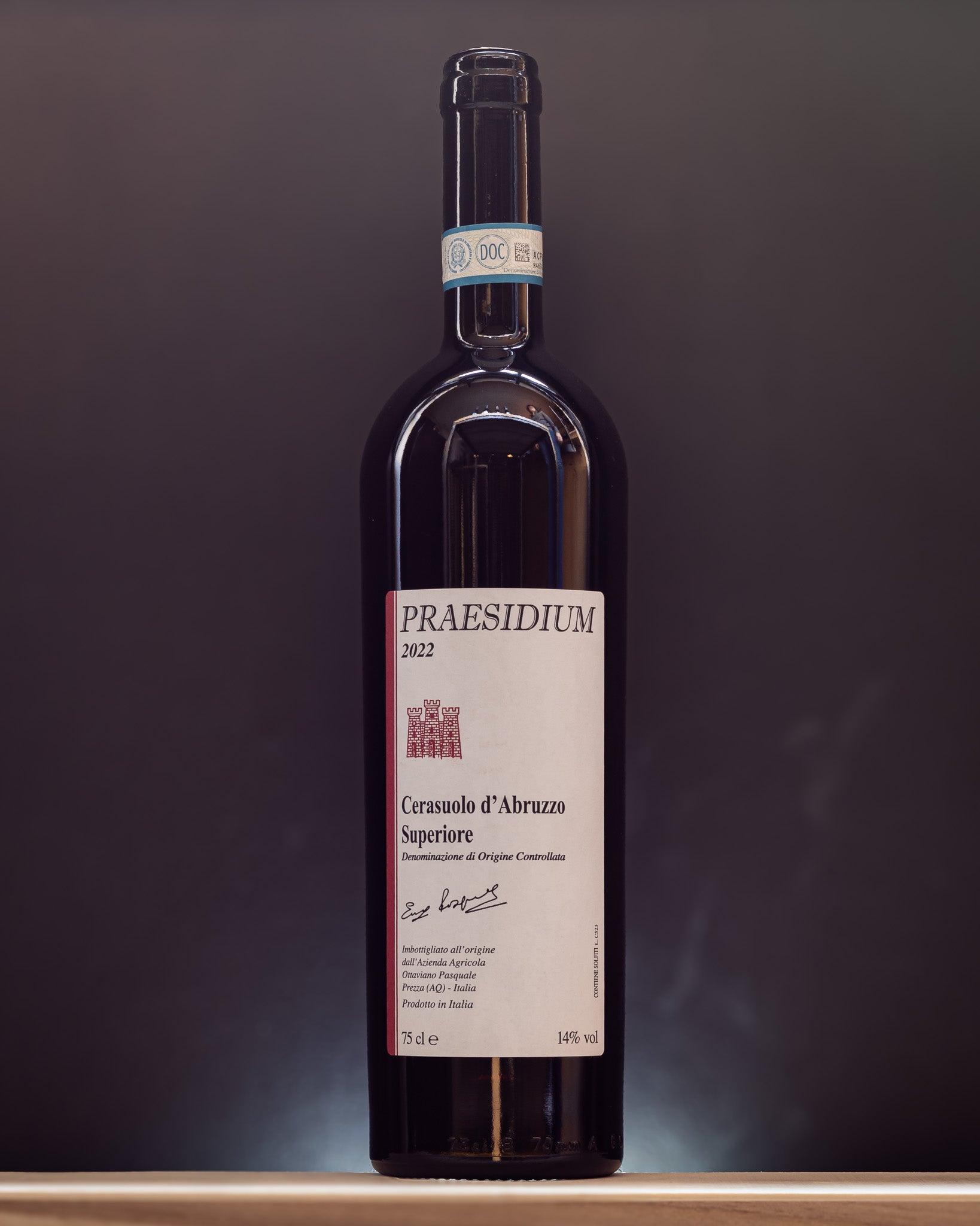 praesidium cerasuolo d'abruzzo superiore montepulciano italia vino rosato 