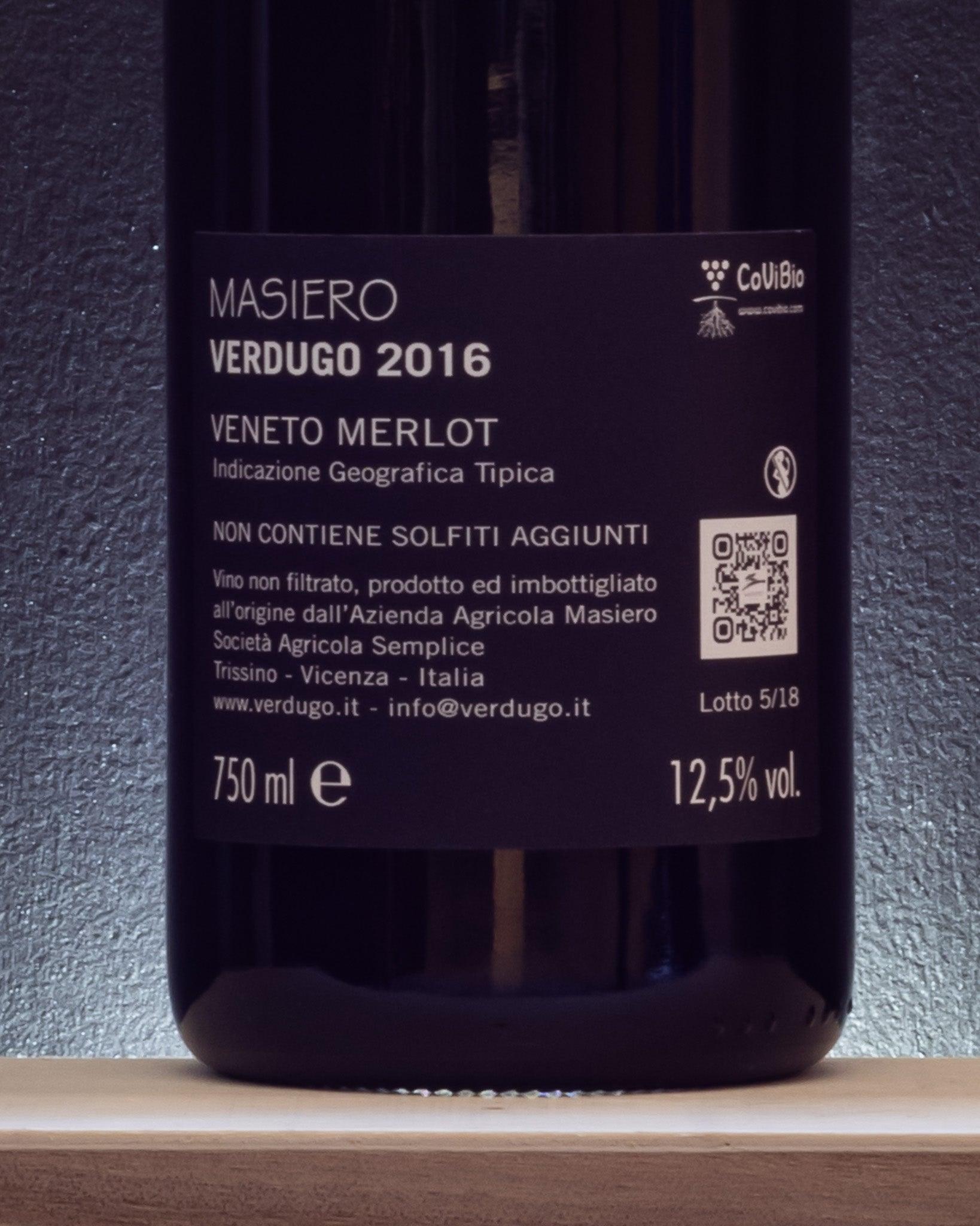 verdugo masiero merlot veneto italia retro etichetta